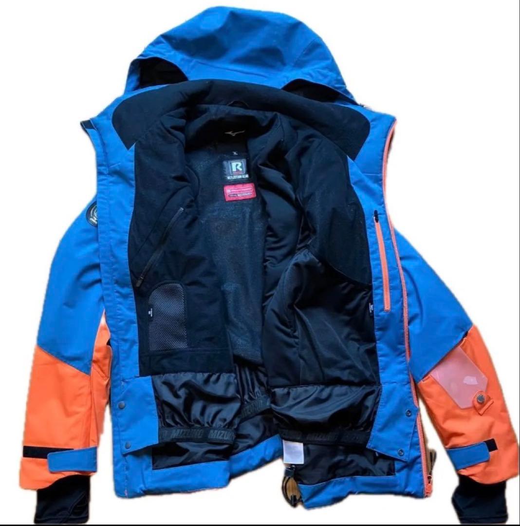 MIZUNO ミズノ スキーウェア XLサイズ上下セット ブルー オレ