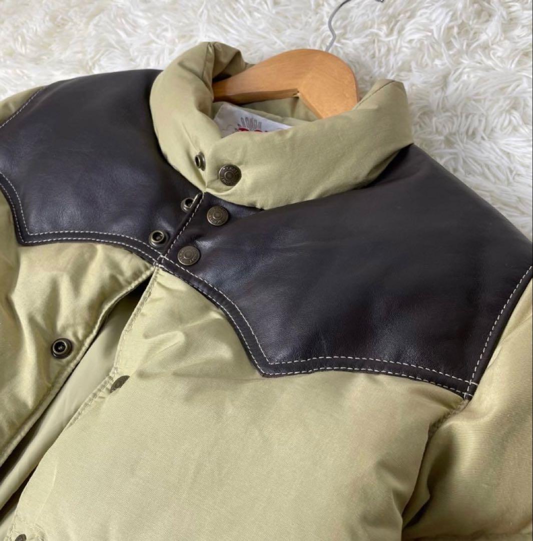 良品】希少 Schott レザーダウンジャケット ロンハーマン別注 牛革 S