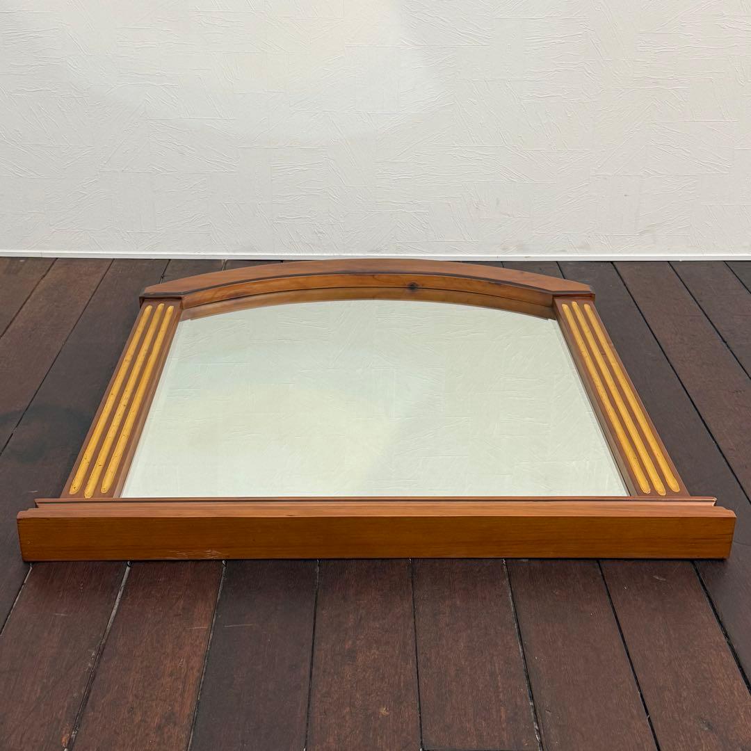 H112K52 アンティーク調 木製 ウォールミラー