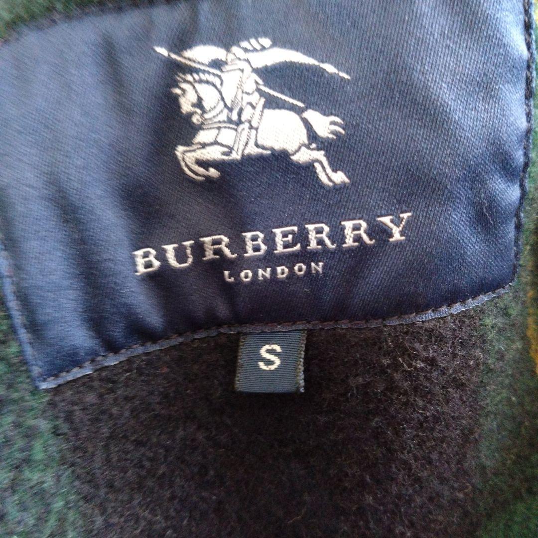 正規品☆バーバリー ダッフルコート 紺 水牛角