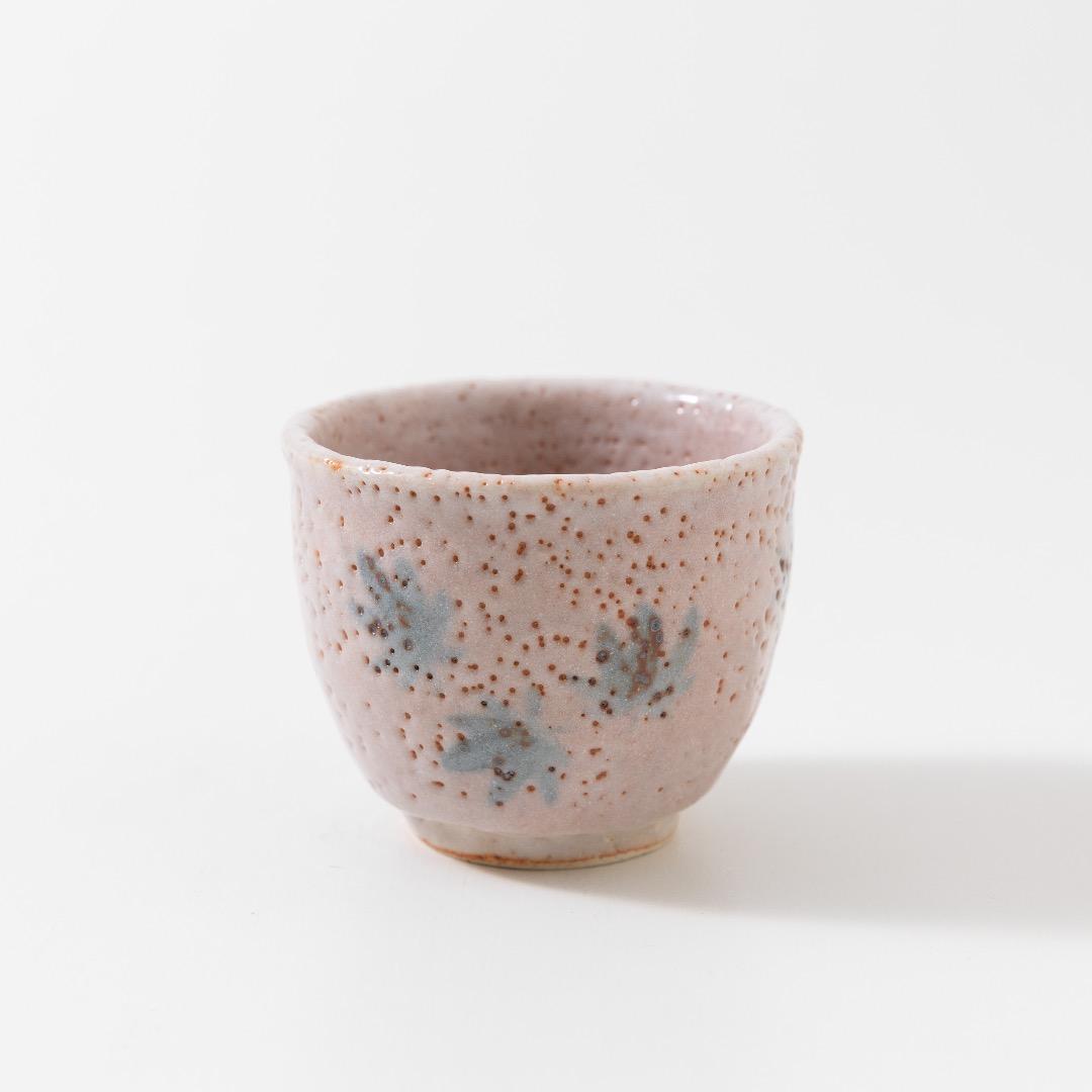 安藤日出武 美濃焼 茜志野 汲出揃 湯呑5客セット【新品・未使用・木