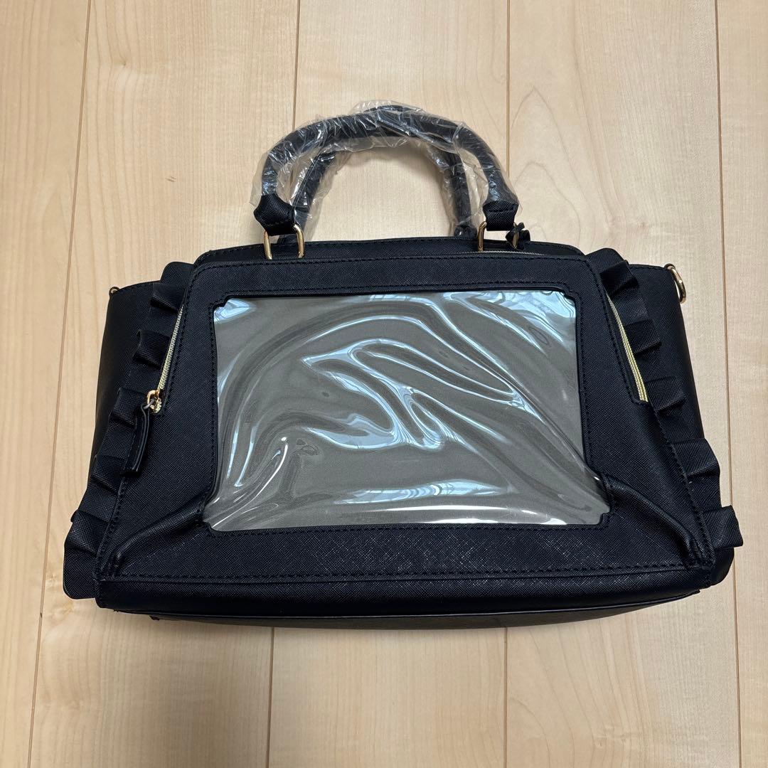 《推し事バッグ》クリアポケット付きトートバッグ