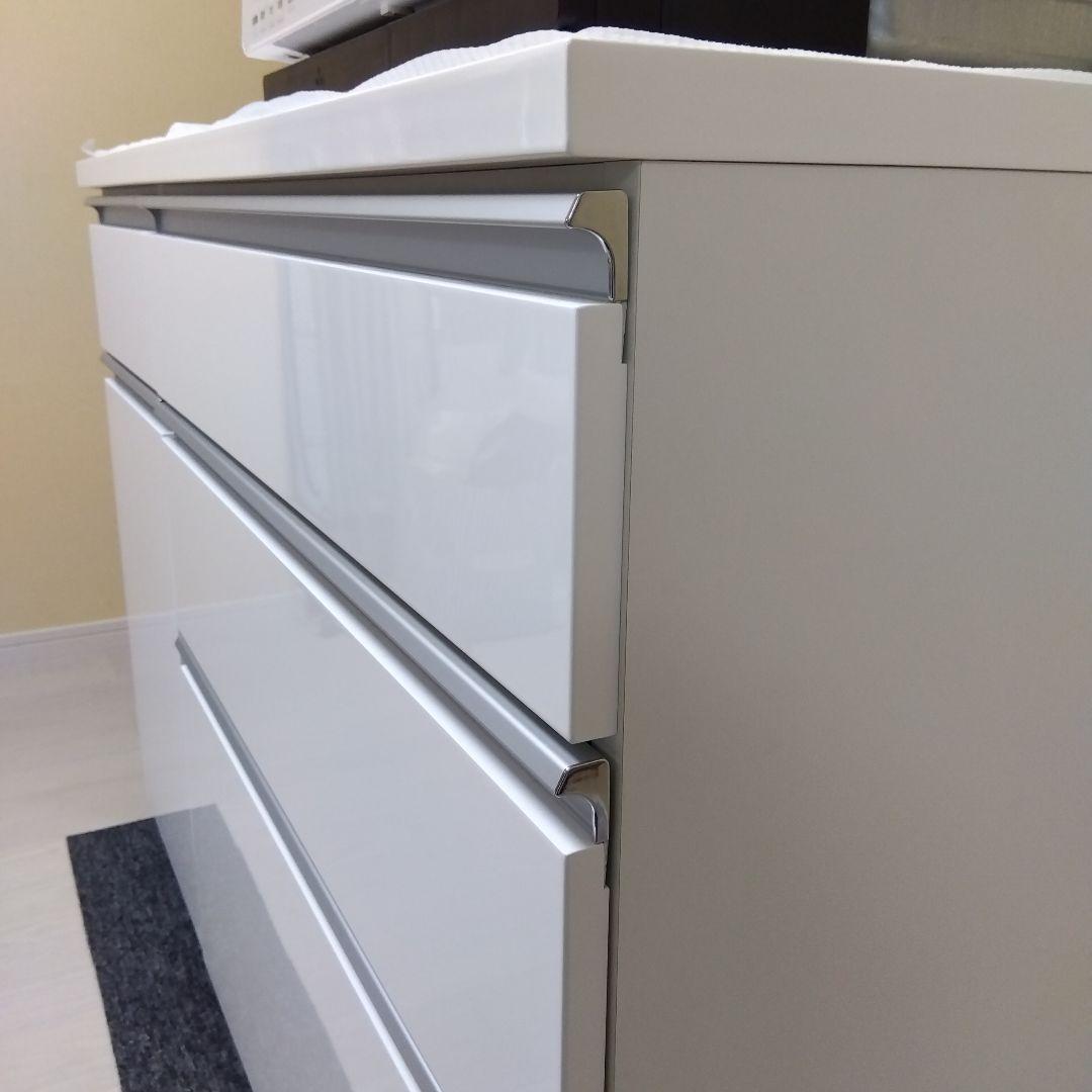 ホワイト キッチンカウンター 引き出し4つ | 激安通販のイーサプライ