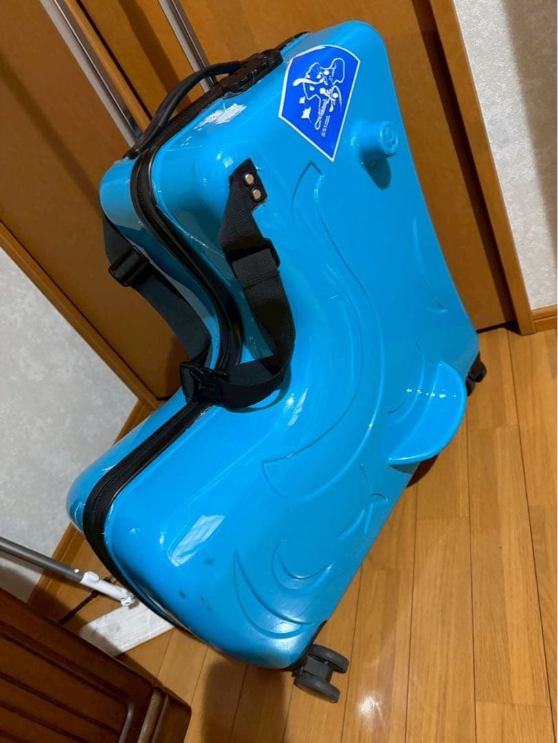 NORICCO 子供が乗れるキャリーケース ブルー 美品 noricco風 キャリー