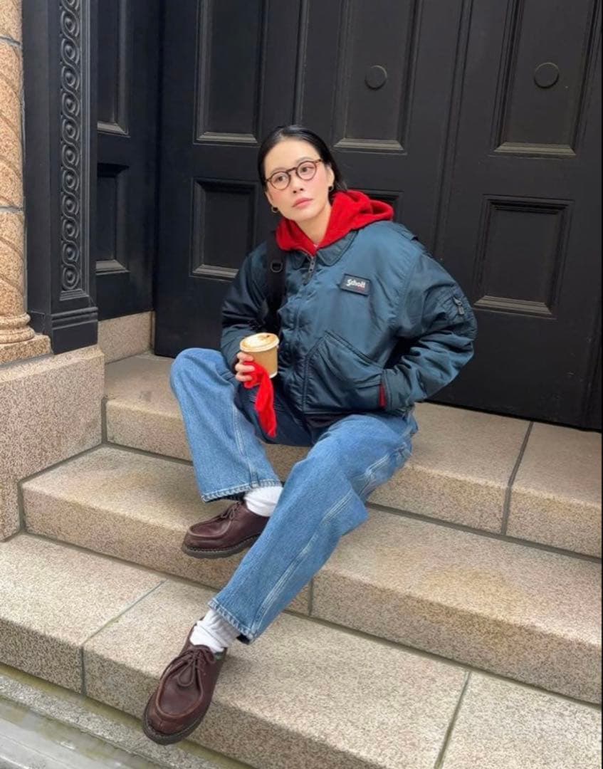 激レア田中シェン着Schott NYC flight jacket L Navy - メルカリ