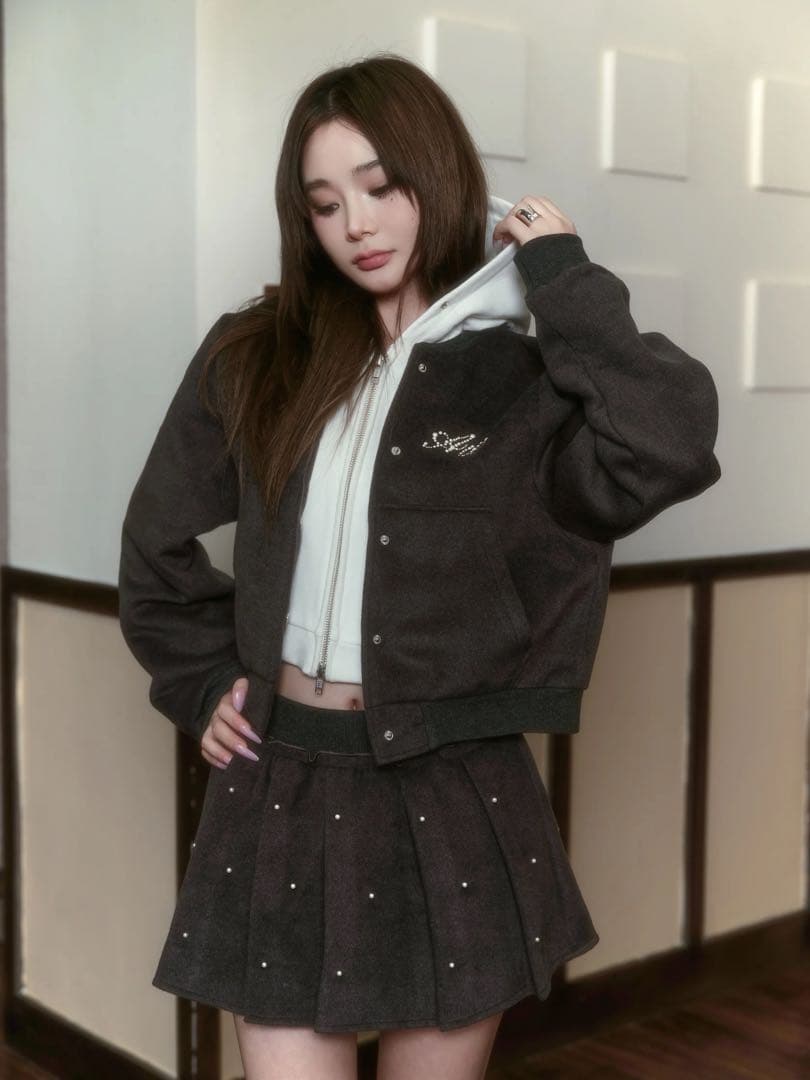 ANDWANG Hoodie docking jacket