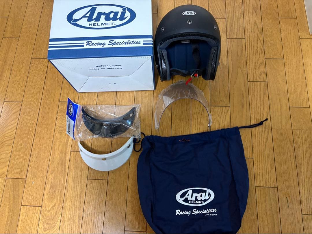 Arai CLASSIC MOD 黒 M＋純正シールド＋純正バイザー2色 - メルカリ