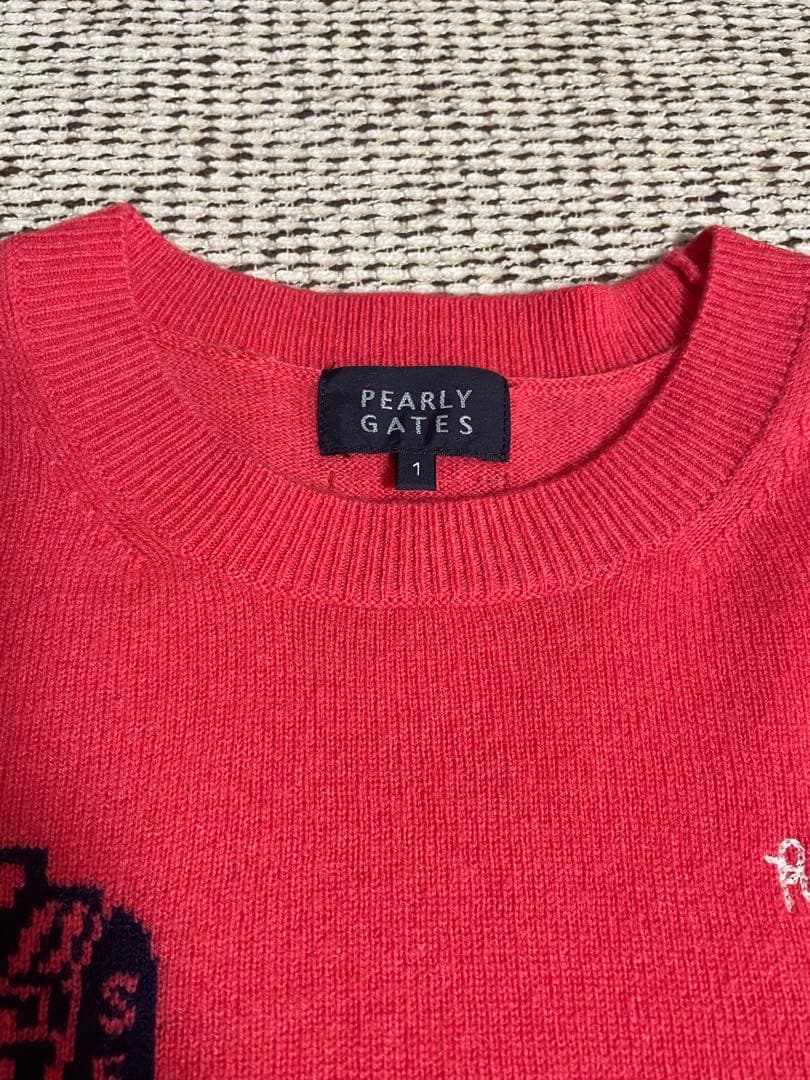 極美品】パーリーゲイツ カシミヤセーター サーモンピンク