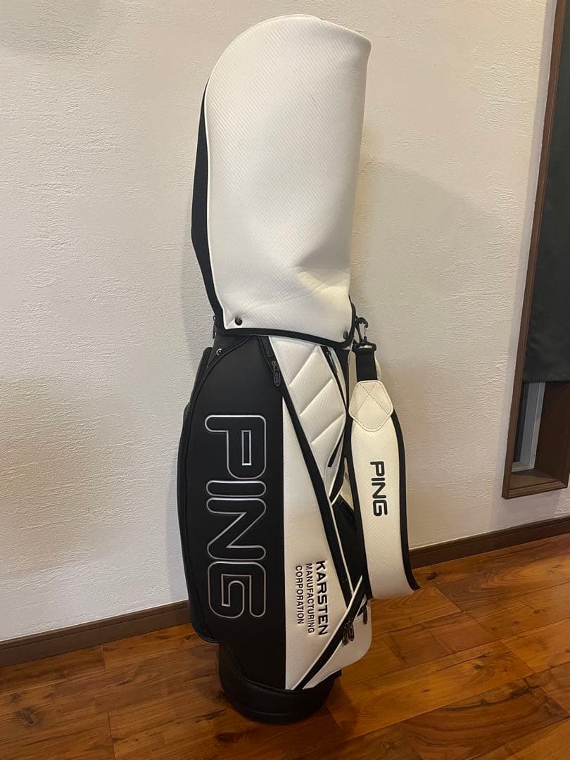 PING ゴルフバッグ・キャディバッグ ホワイト・ブラック キャディ