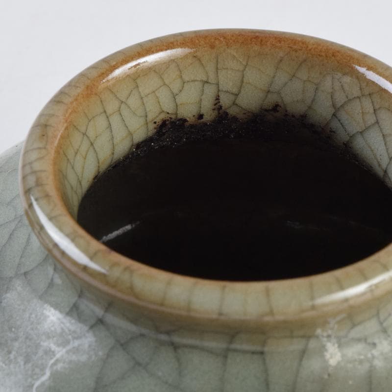 中国 哥釉 青磁 氷裂文 双耳香炉 C 9106