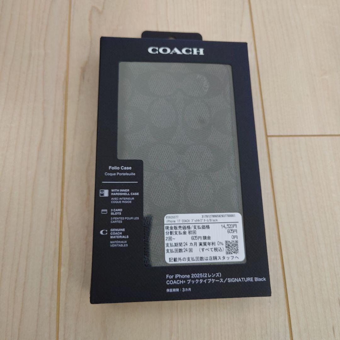 COACH iPhone17用手帳型ケース ブラック新品未使用 コーチ iphone17/17pro ケース 手帳 型 coach スマホケース iphone16