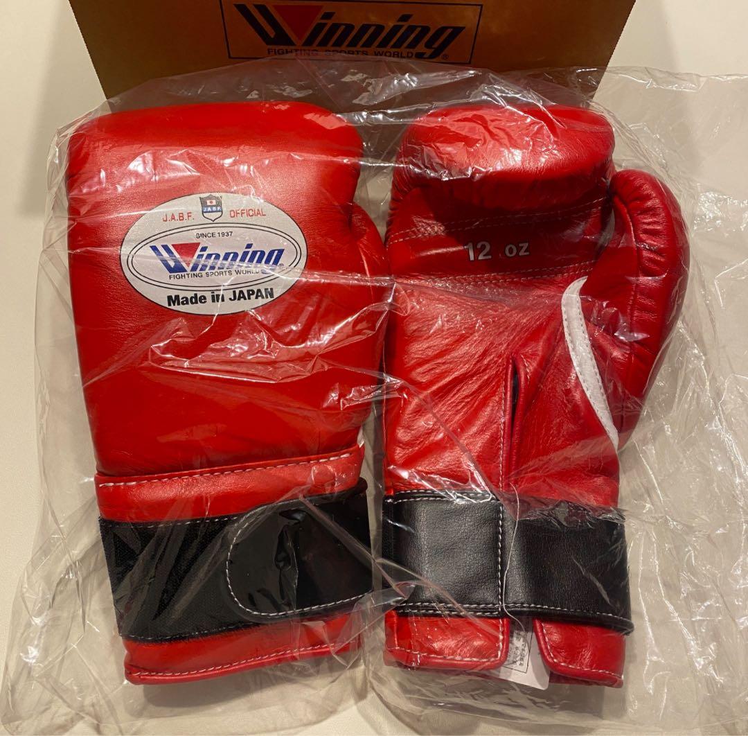 Winning ボクシンググローブ 12oz レッド Winning（ウイニング） 受注生産 ボクシング グローブ マジックテープ