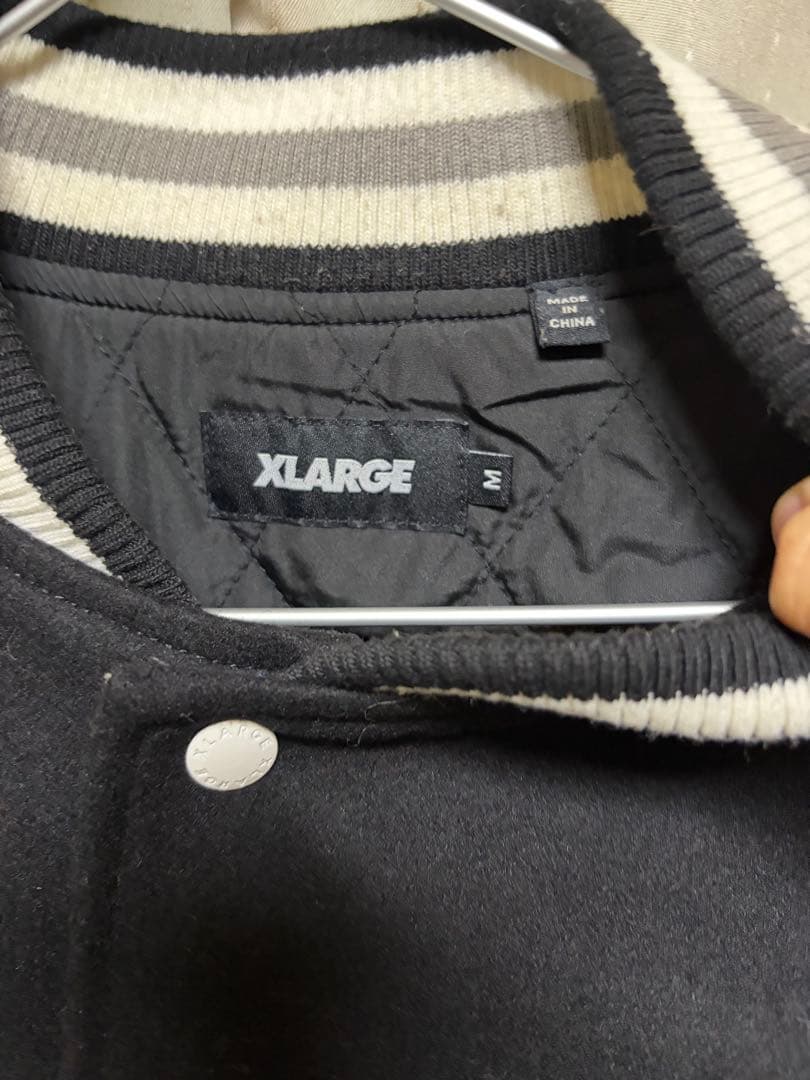 XLARGE スタジャン M 黒/白 送料 無料