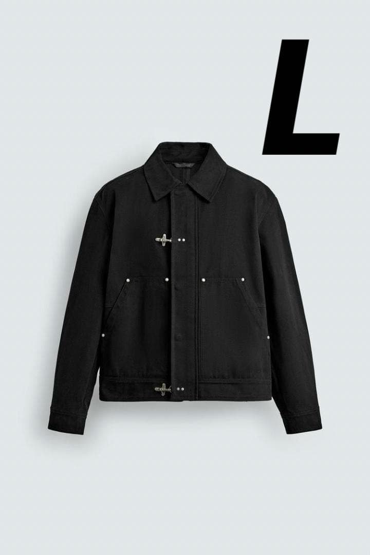 ZARA ザラ リラックスフィットトグルボタンジャケット L リラックスフィットトグルボタンジャケット - ブラック | ZARA Japan