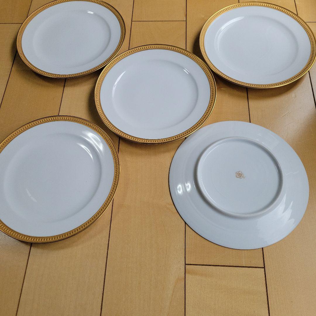 大倉陶園⑧クラウンエンボス デザート皿5枚セット