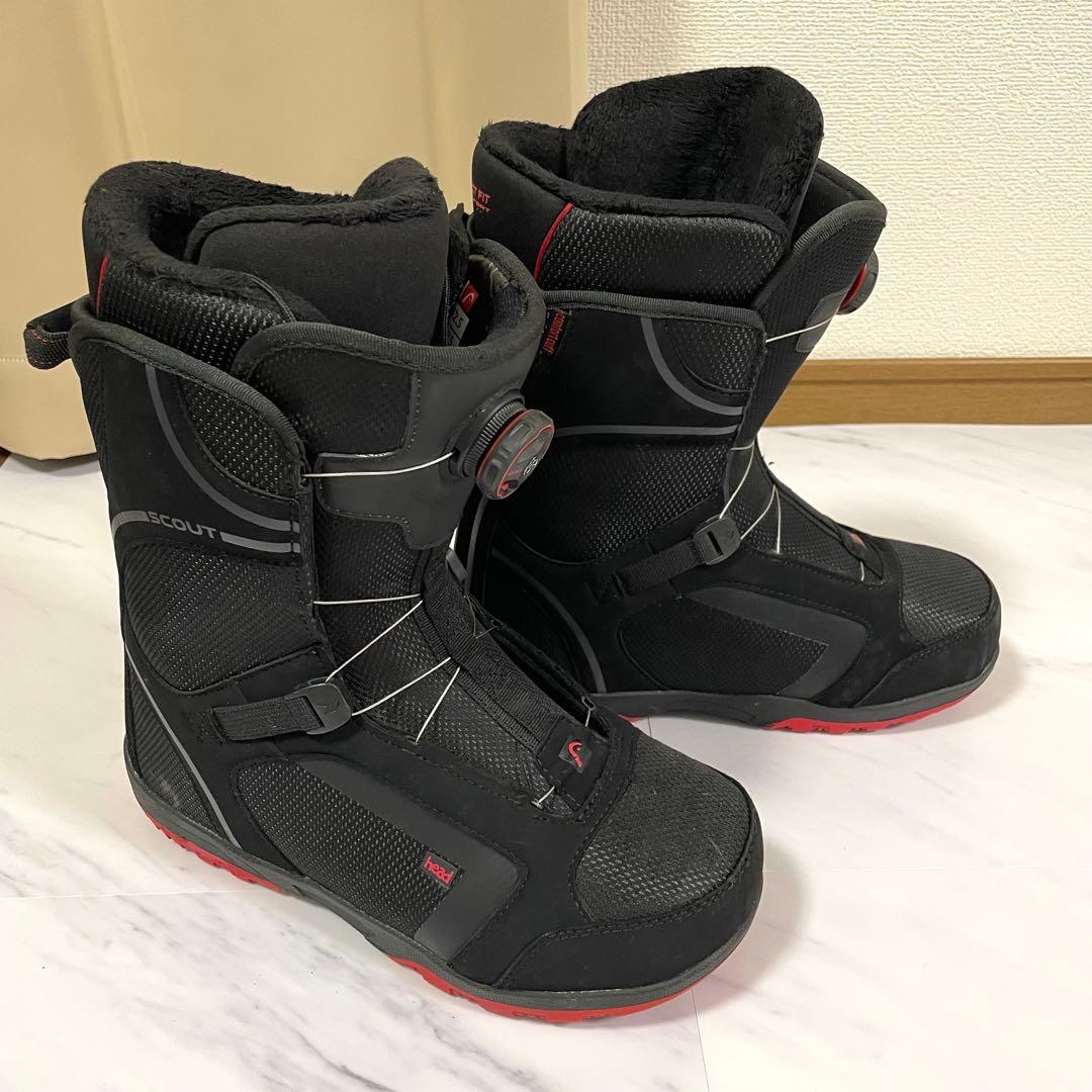 Head スノーボードブーツ 黒/赤head スノーボードブーツ ブラック
