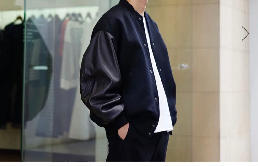 Graphpaper Light Melton Stadium Jacket 2