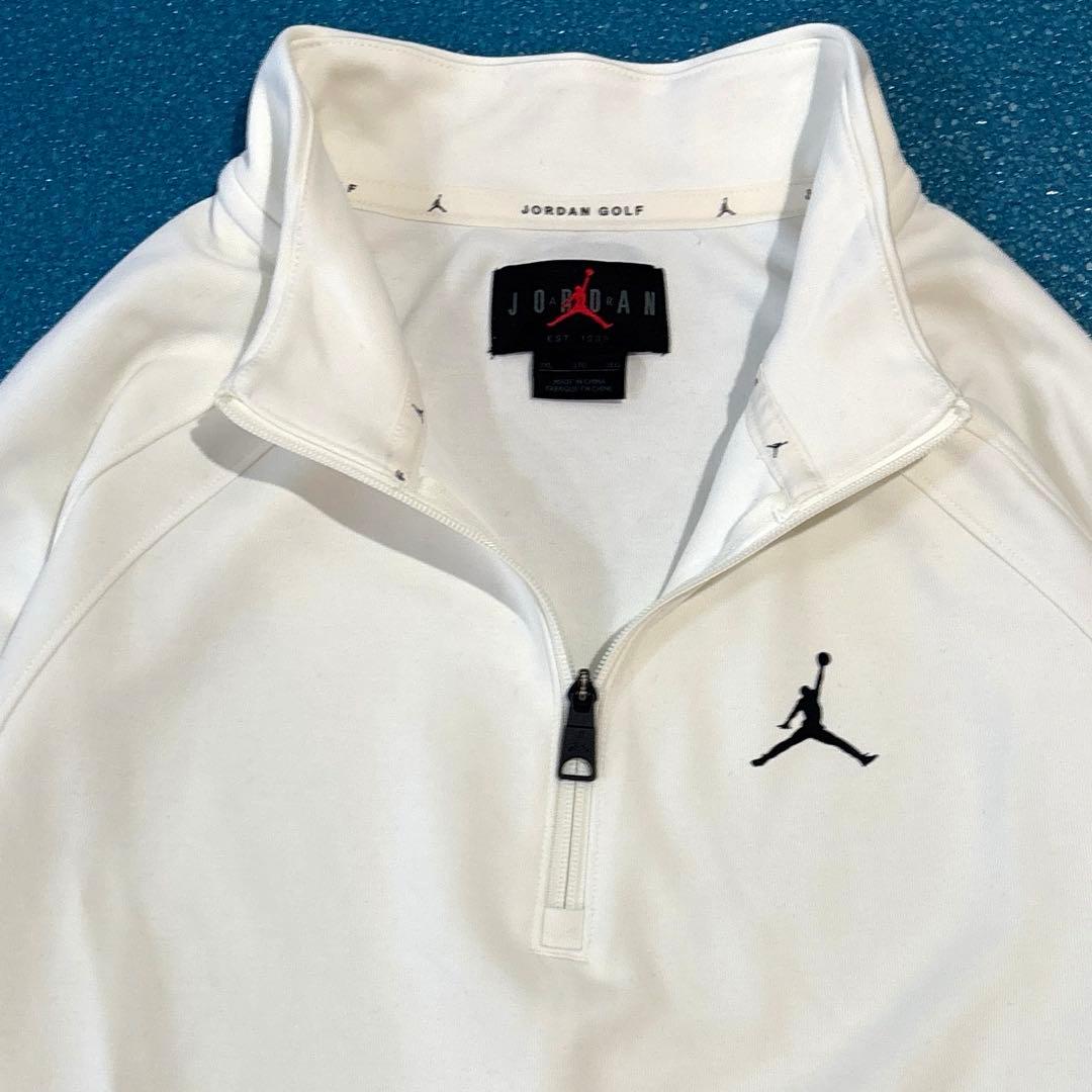 美品/24年モデル/2XL】ジョーダンゴルフ ハーフジップ カットソー 白