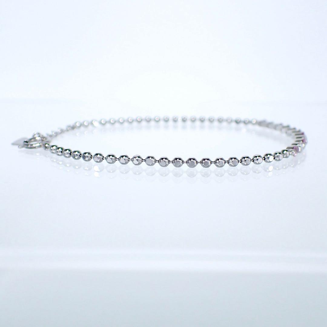 ピンクサファイア×ダイヤモンド 計1.05ct プラチナ ブレスレット