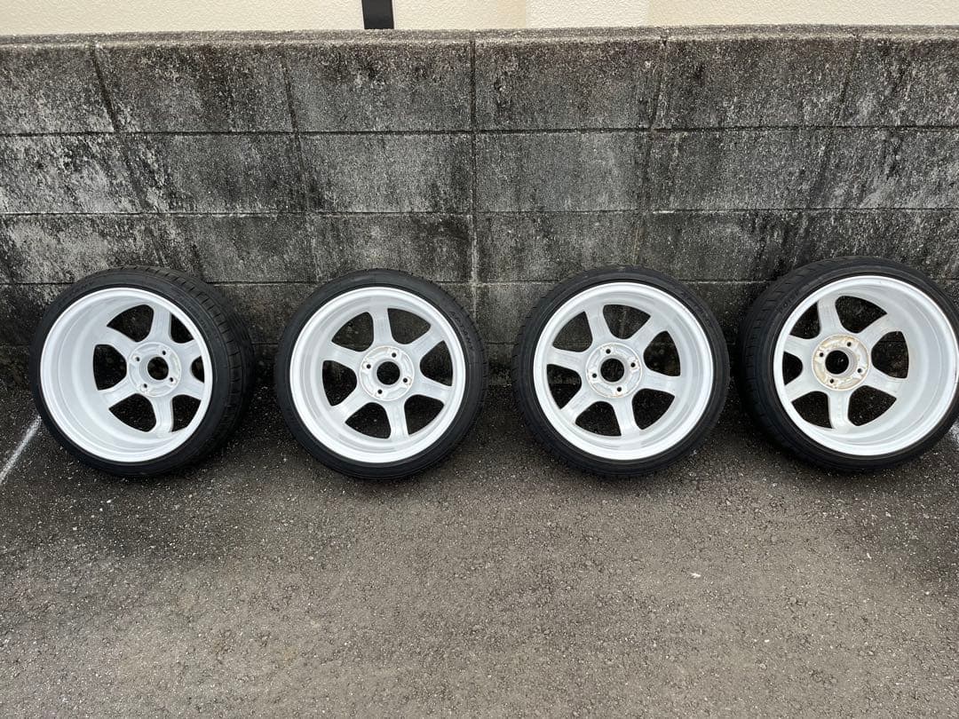 15インチ ホイール 6.5j オフセット38 PCD100 TE37風 バリ溝