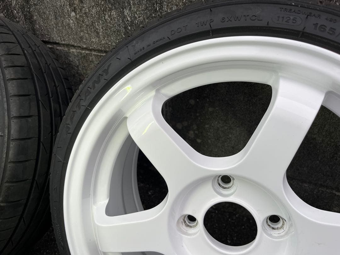 15インチ ホイール 6.5j オフセット38 PCD100 TE37風 バリ溝