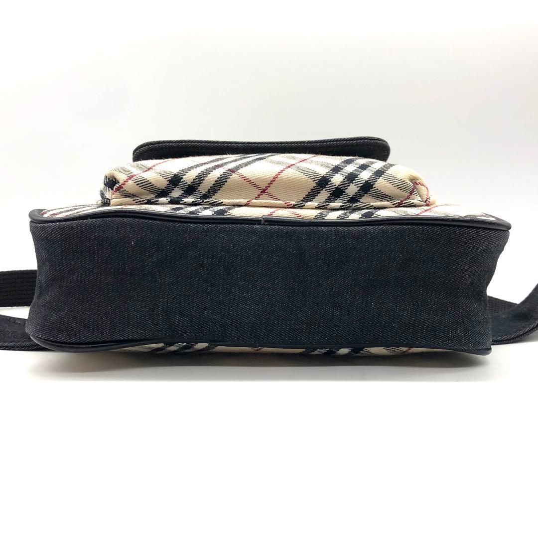 希少】BURBERRY ボディバッグ ウエストポーチ デニム調 ノバチェック
