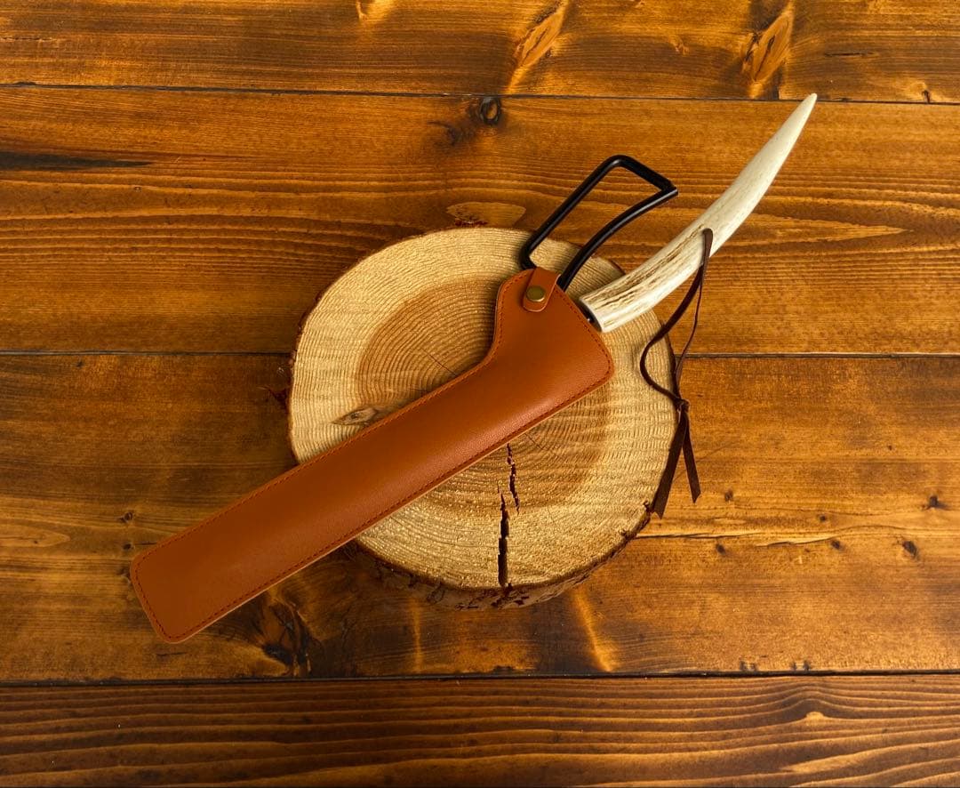 火バサミ ファイヤートング キャンプ 蝦夷鹿の角 ハンドメイド アウトドア