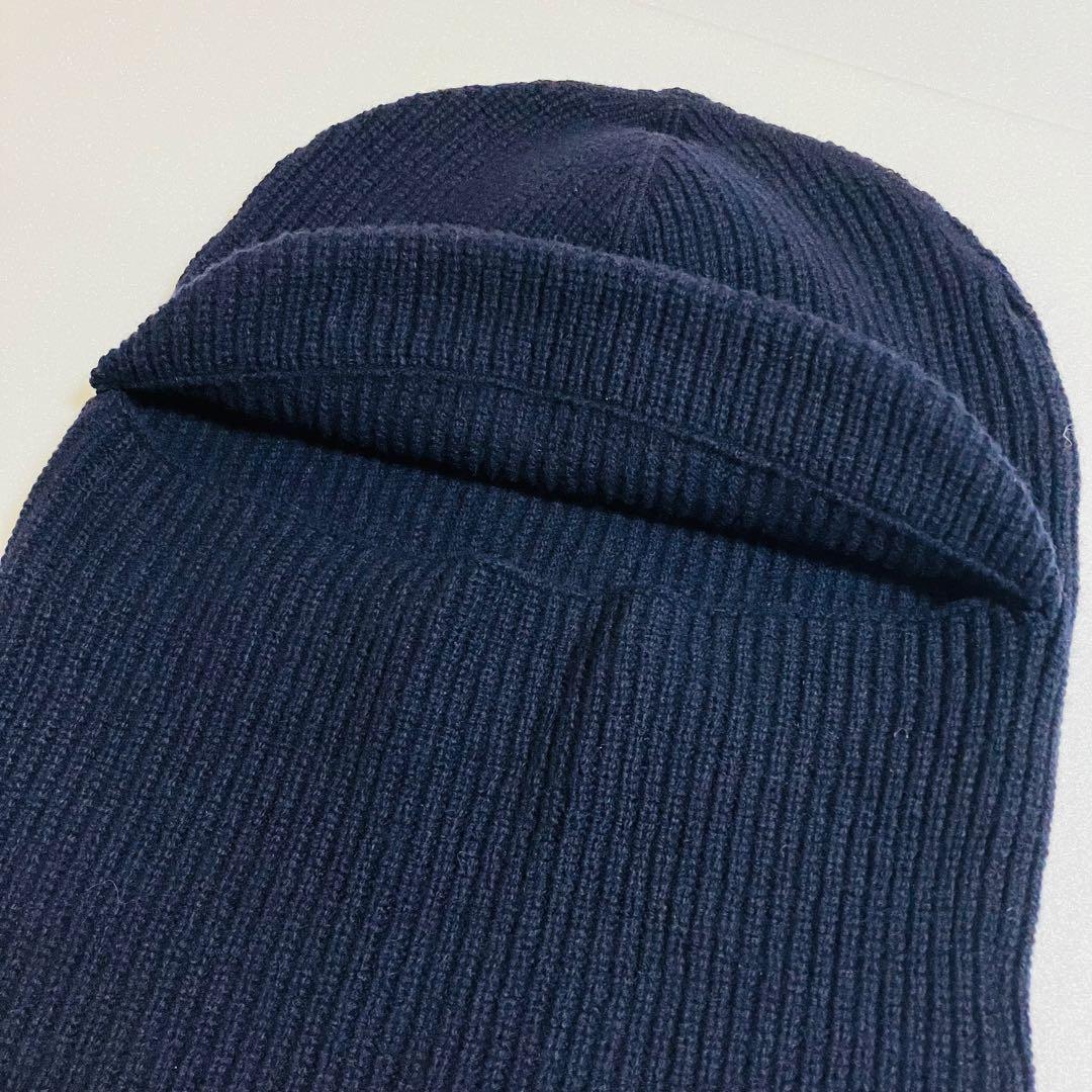 新品 MHL マーガレットハウエル バラクラバ ダークネイビー 紺色 毛100%