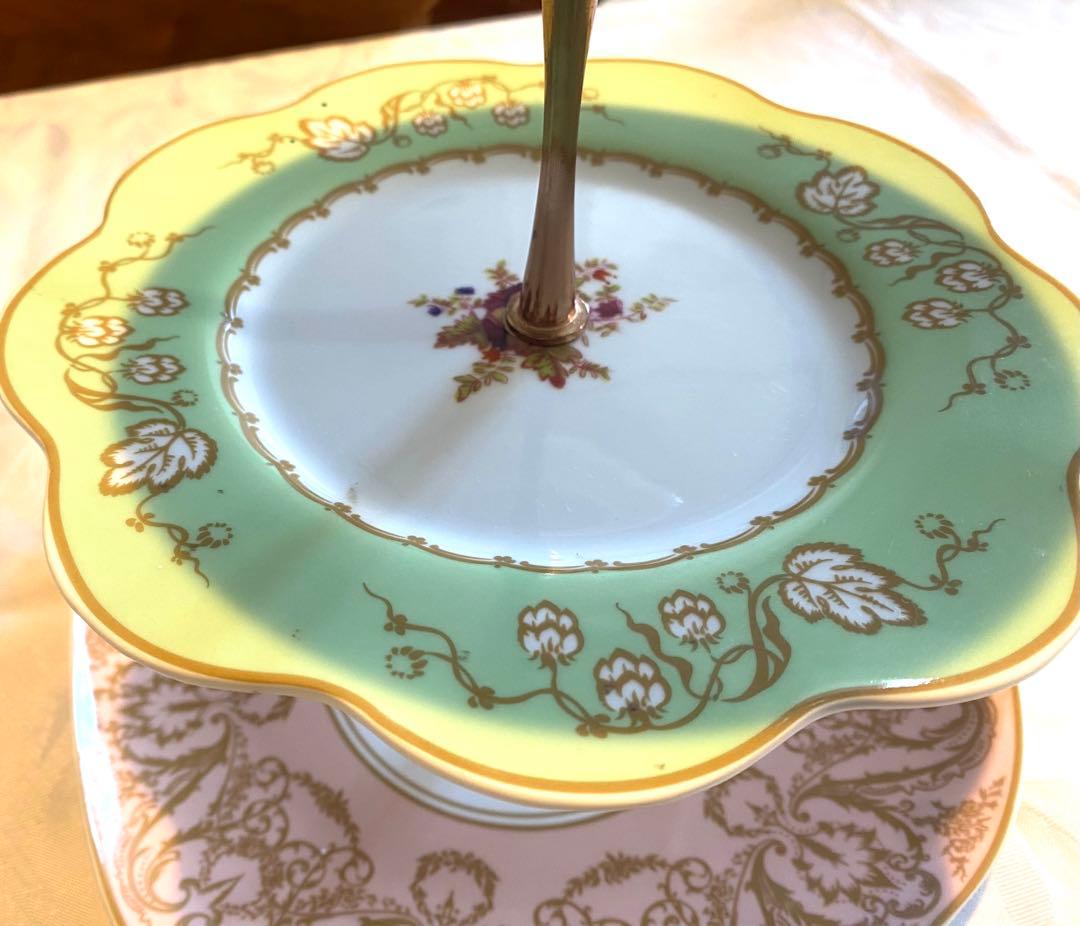 花柄3段ケーキスタンド イギリス製