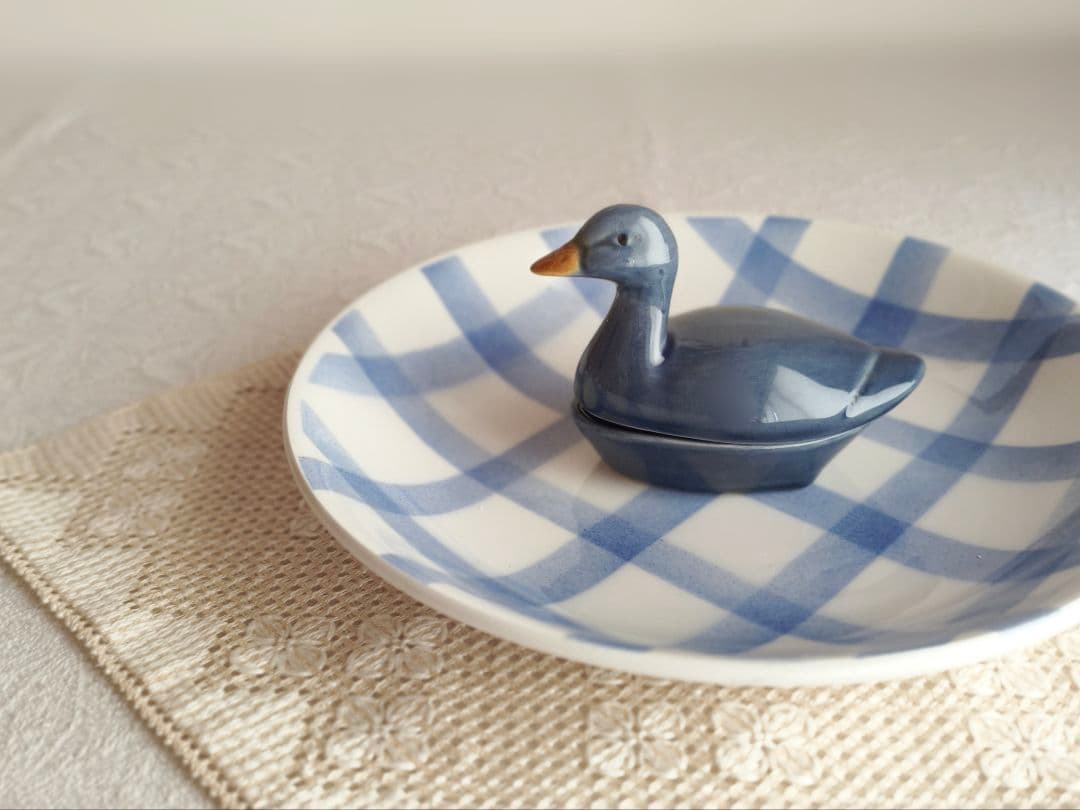 vintage pot ୨୧ * 蒼い鳥の mini テリーヌポット