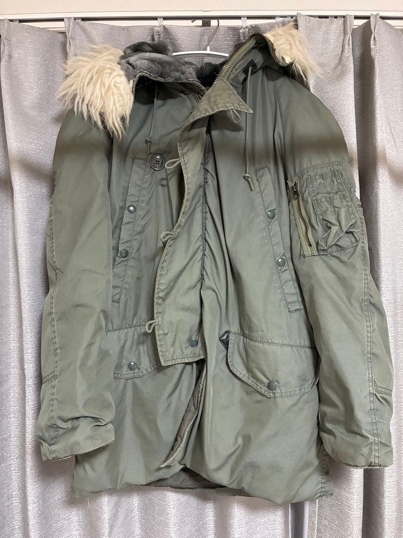 実物 80s N-3B フライトジャケット 米軍 N-3B フライトジャケット SMALL 80年代実物 古着屋 hooperdoo
