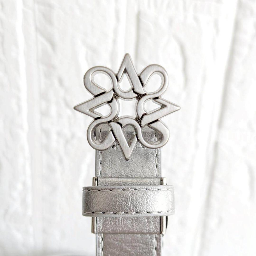 新品タグ付✨St ANDREWS シルバーレザーベルト ゴルフ 装飾バックル