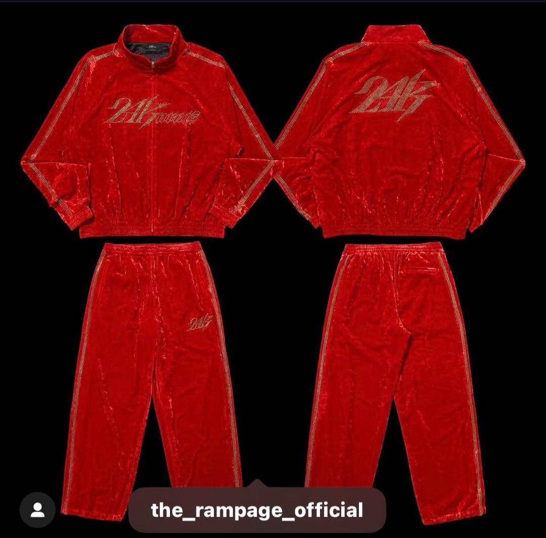24karats ベロアジャージ 赤 THE RAMPAGE - メルカリ