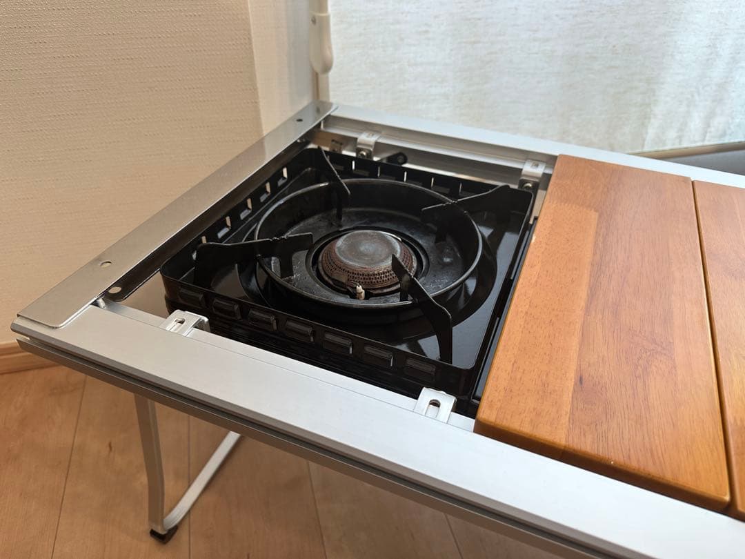 ［大人気！］IGTテーブル“タフまる”ビルトインラック［CB缶派必見⭐︎］ セット】コンロが1つ置けるマルチテーブル+専用板2枚セット | 家具