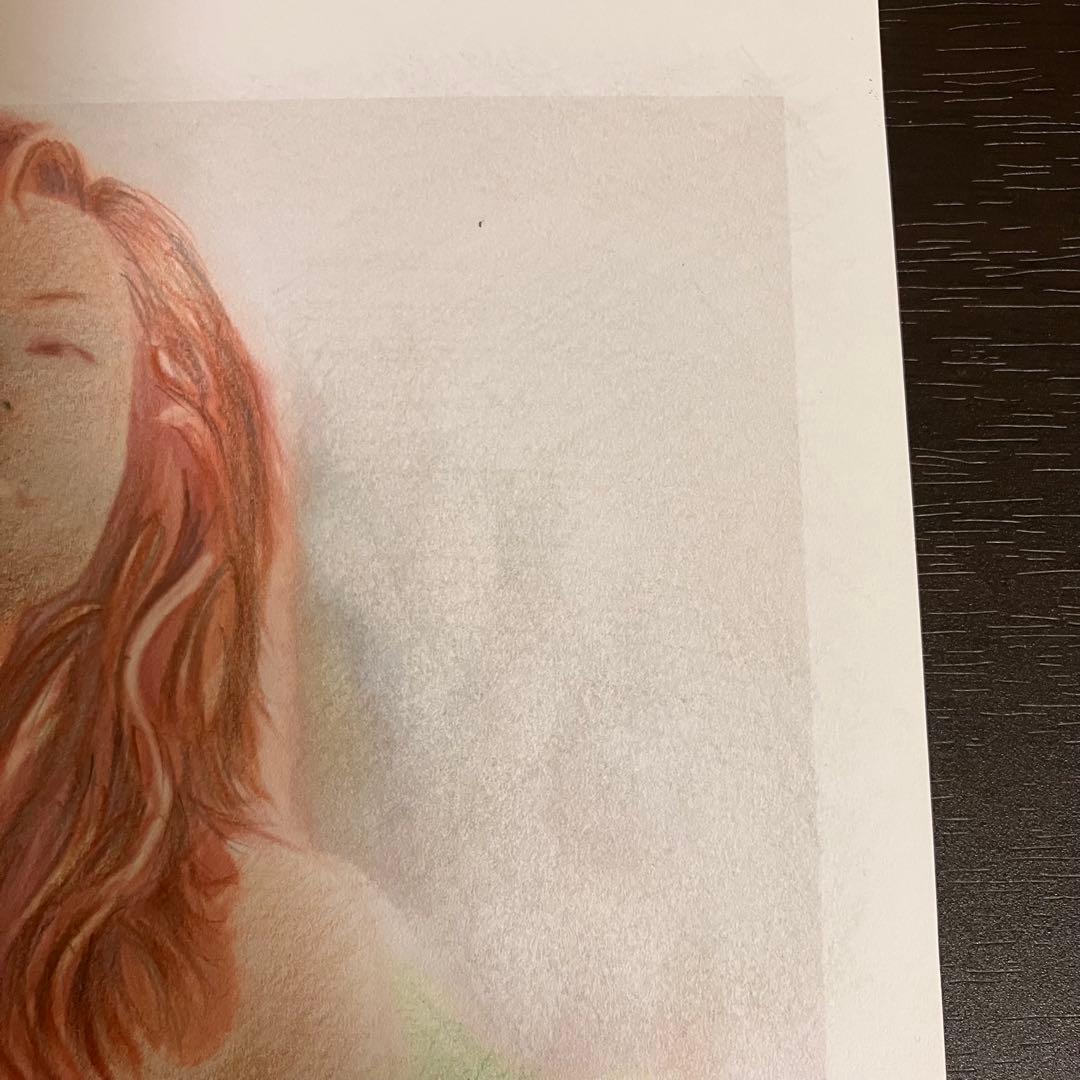 女優画27額装品　額縁寸法32.7cm×24.0cm　カラー着色　定款付