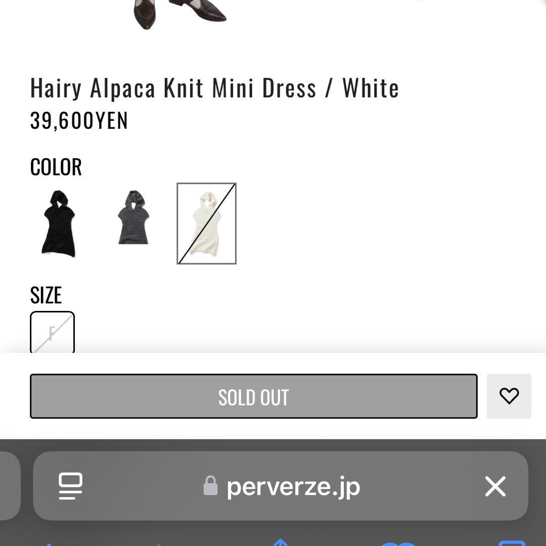 perverze アルパカニットミニドレス