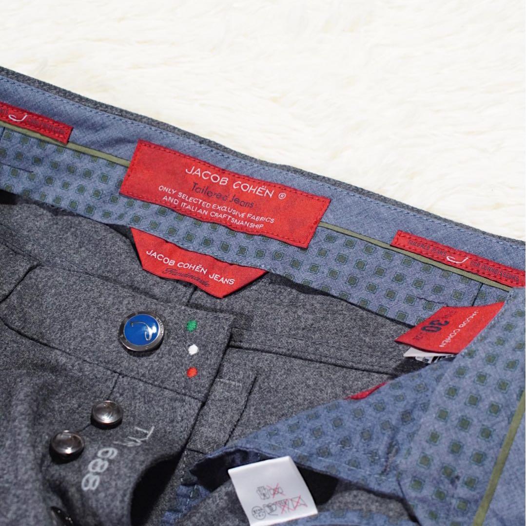 極美品 イタリア《JACOB COHEN》J688(W30)ウールパンツ ハラコ