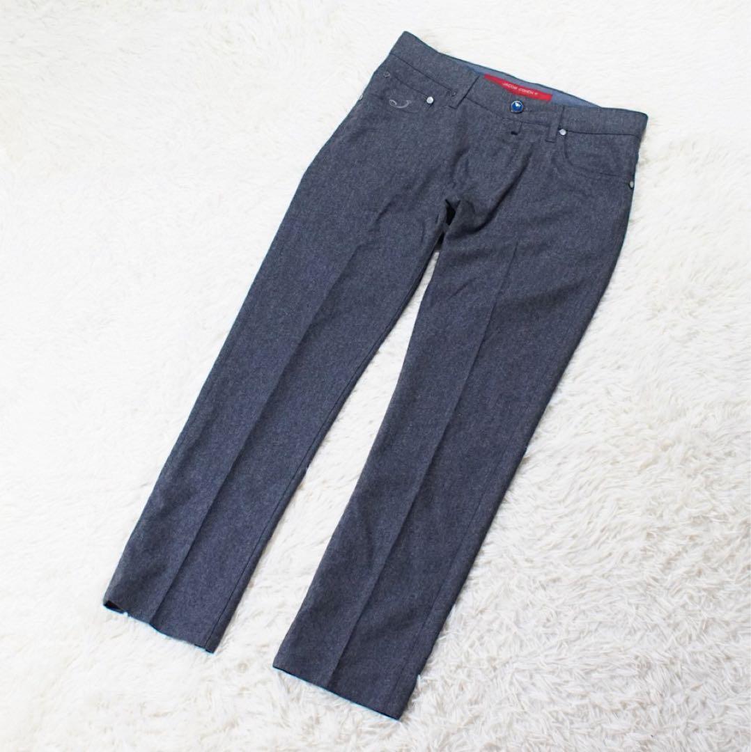 極美品 イタリア《JACOB COHEN》J688(W30)ウールパンツ ハラコ