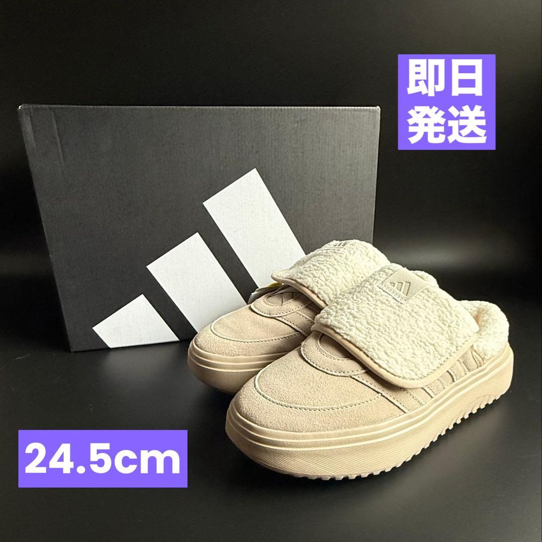 【韓国限定】24.5cmアディダスGRAND COURT MULEベージュ新品 Adidas☆ Grand Court Mule Black Beige Warm Sand☆大人気 (adidas