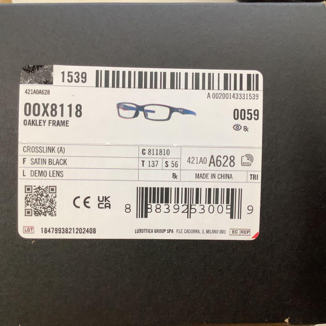 12色から選べる】オークリーCROSSLINK×RARTS偏光レンズ 黒/紺