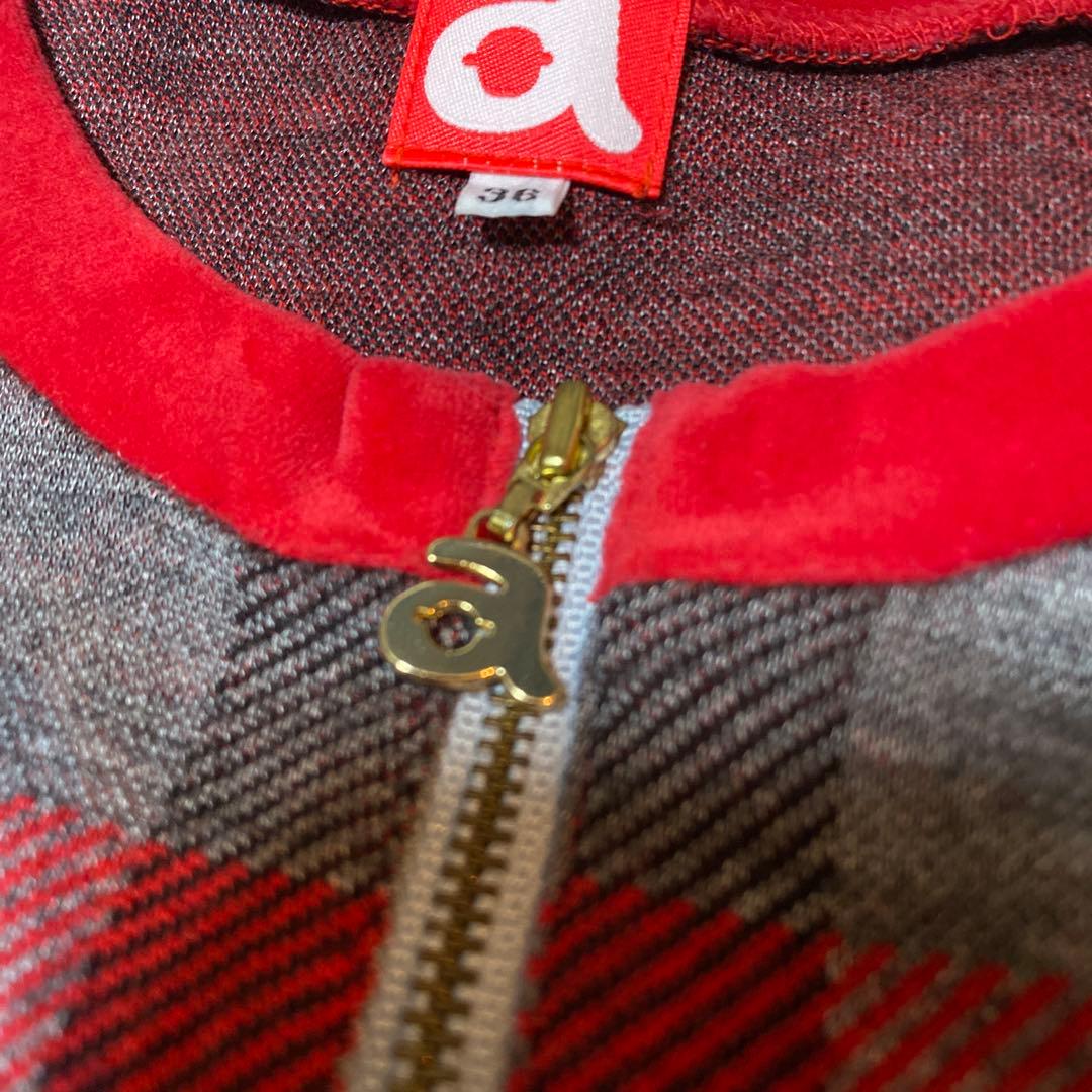 アルチビオウール混ジップジャケット＆abc une face 台形スカート abc