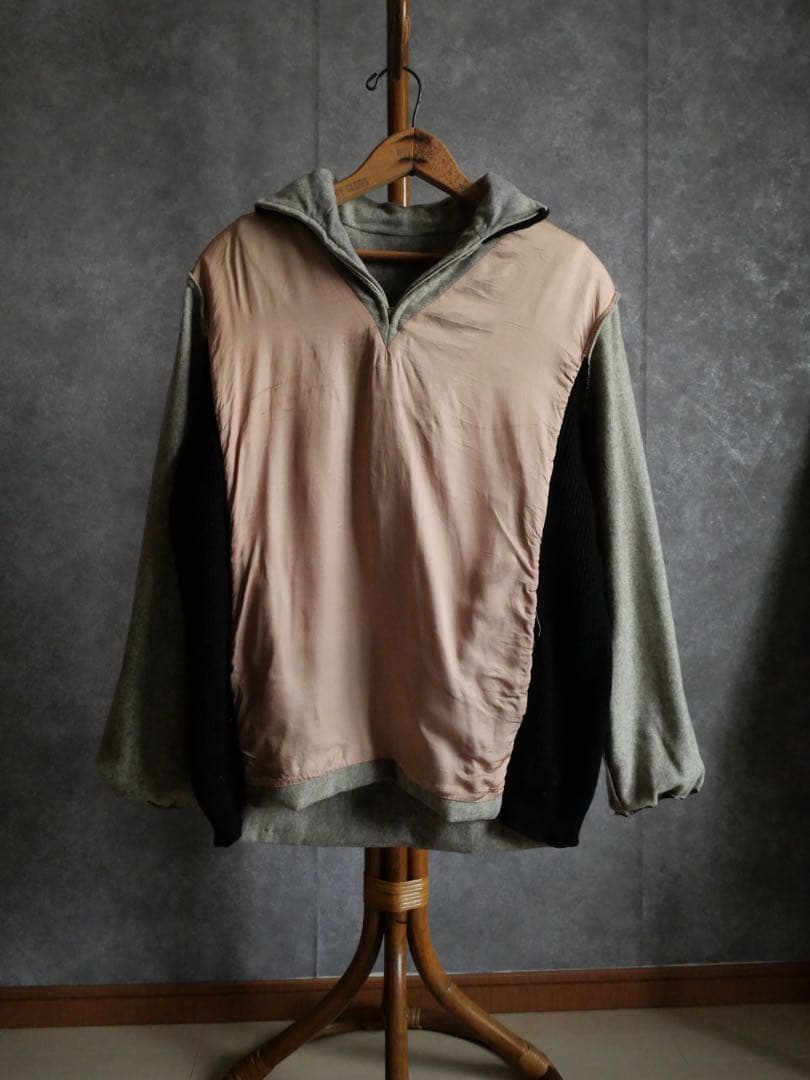 50~60s ユーロ ウールニット切替 スキー プルオーバー vtg