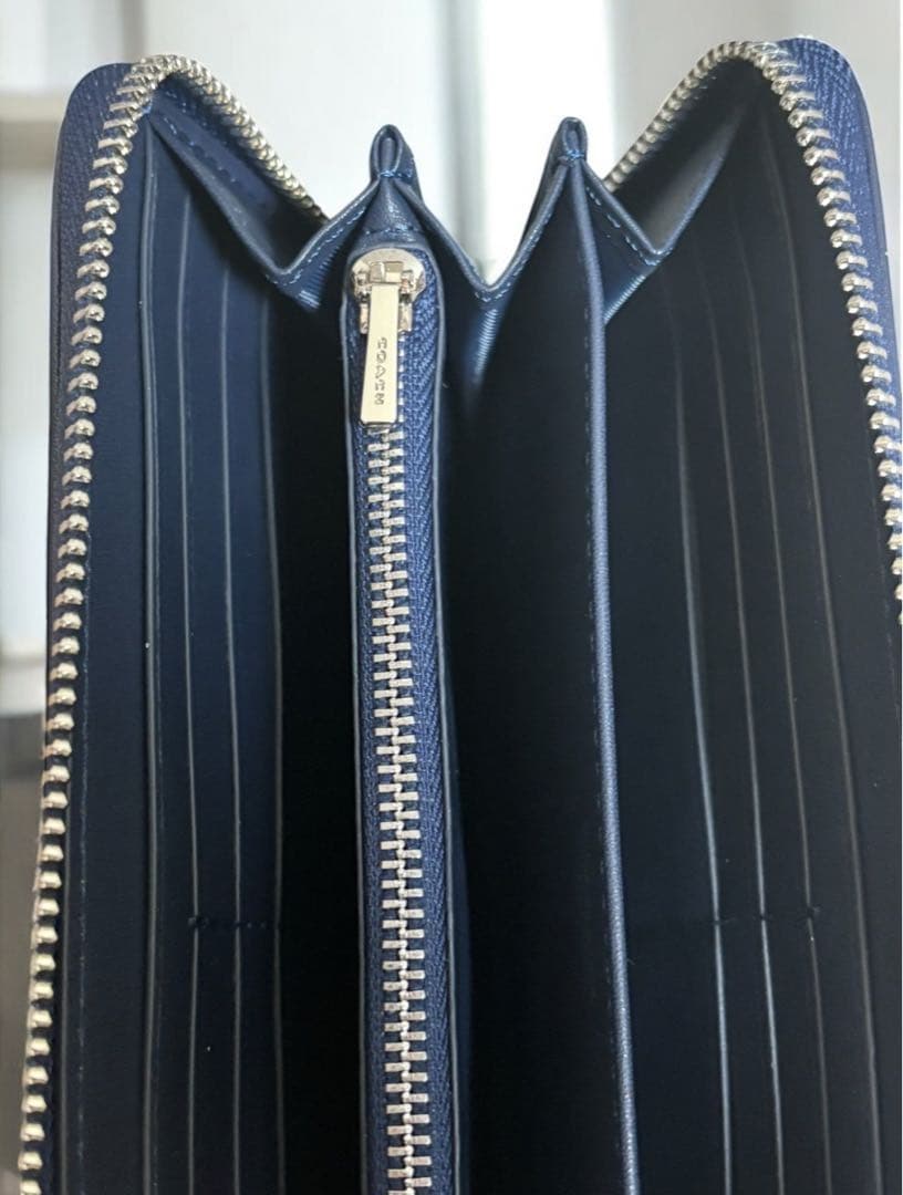 《新品》COACH 長財布 ネイビーストライプ