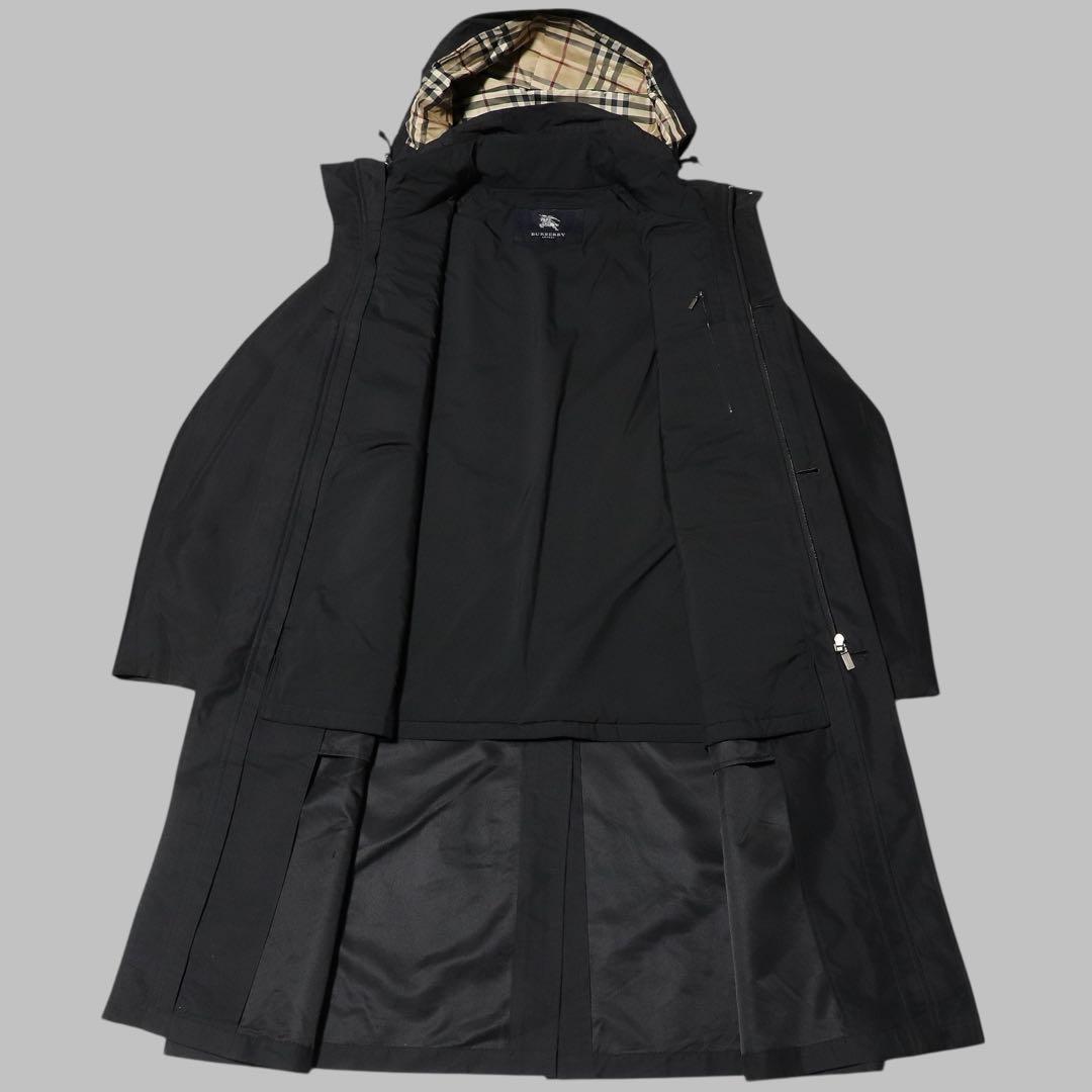 L☆BURBERRY☆ライナー付き ロングコート☆撥水☆ノバチェック☆ブラック