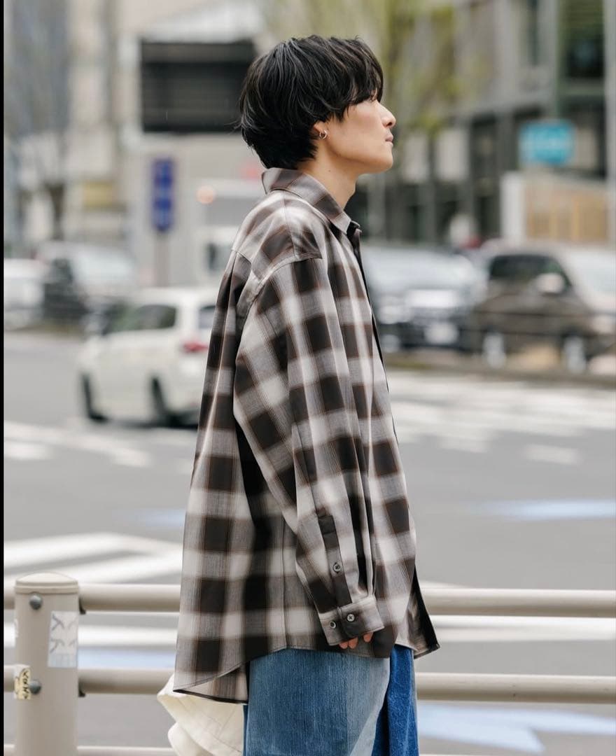 clesste OMBRE CHECK CLASSIC CITY SHIRT - メルカリ
