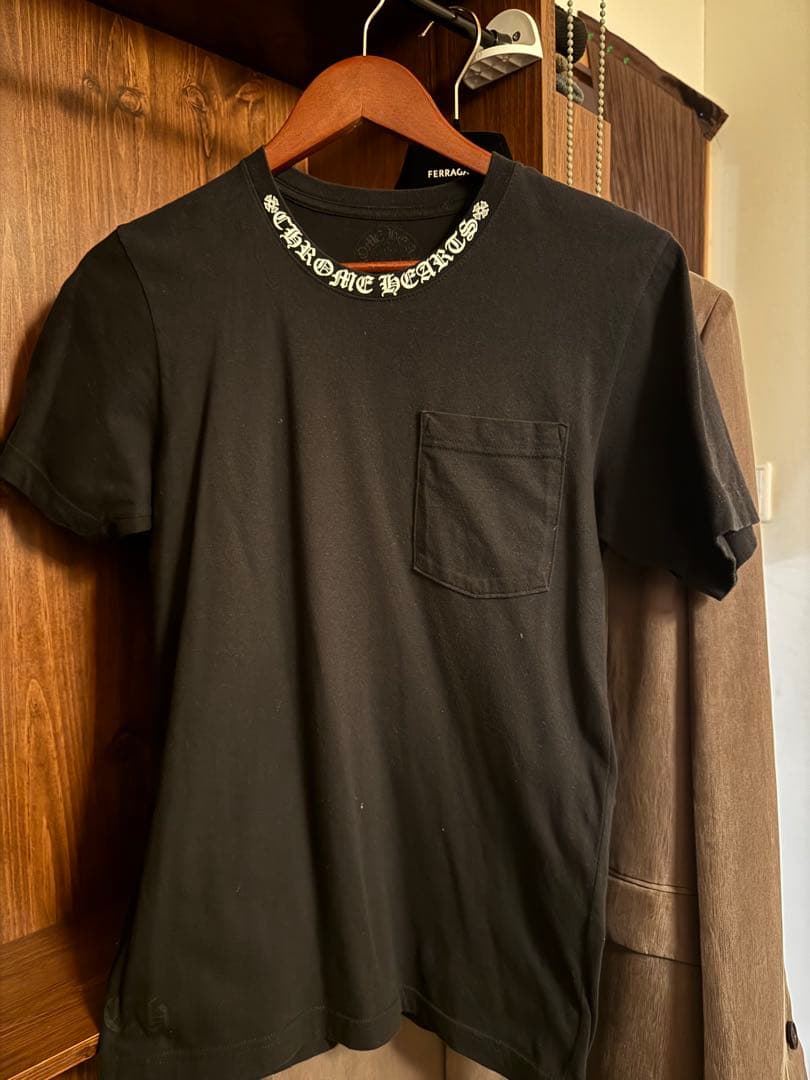 P*A様 CHROME HEARTS ブラック Tシャツ Chrome Hearts USA Pocket Tee Black – YankeeKicks Online