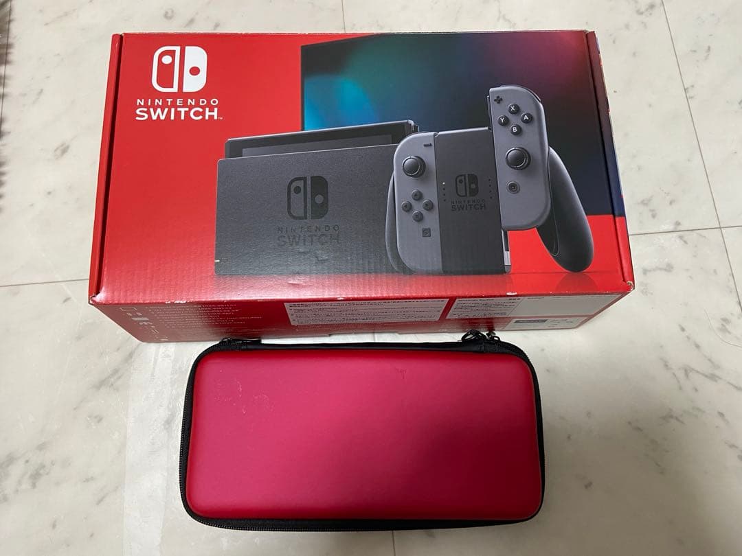 Nintendo Switch グレー 本体+ソフト2本、ケース Nintendo Switch 任天堂 [グレー] [型番:HAD-S-KAAAH]【新品・国内正規