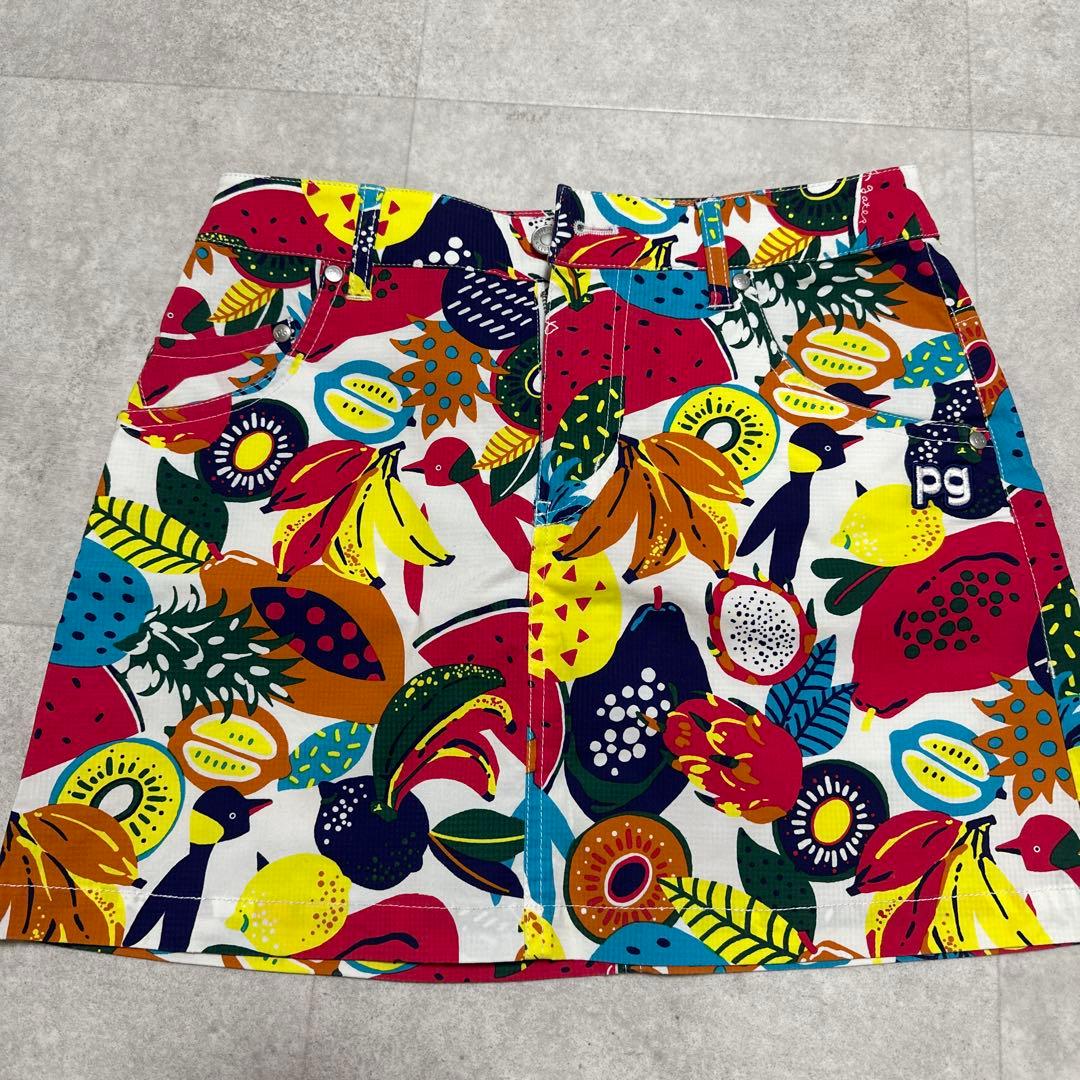 PEARLY GATESピンクポロシャツフルーツ柄スカートセット