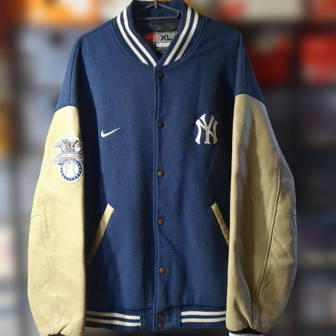 ナイキ ヤンキース 袖レザースタジャン old nike yankees 90s ナイキ ヤンキース 袖レザースタジャン old nike yankees 90s - メルカリ