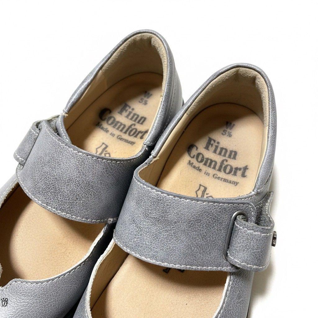 Finn Comfort ウォーキングシューズ ベルクロ ハドソン グレー フィン